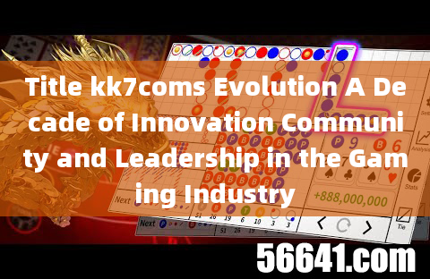 Title kk7coms Evolution A Decade of Innovation Community and Leadership in the Gaming Industry